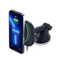 iOttie Velox Magnetic Wireless Charging Dash & Windshield Car Mount. Compatible with MagSafe, including iPhone 12/13/14, 12/13/14 Pro/Pro Max, 12/13 mini/14 Plus (12V Adapter Included), Midnight Blue