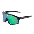 Koo Demos Mirror Lens Cycling Sunglasses, Black/Green