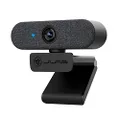 JLab Epic Cam USB HD Webcam, Black with Optional White Face Plate, Full 2k/30 FPS, 5 Megapixels, Auto-Focus, Dual Omni-Directional Microphones, Adjustable Zoom and Exposure Levels