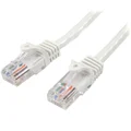StarTech.com Cat5e Ethernet Cable - 7 ft - White- Patch Cable - Snagless Cat5e Cable - Short Network Cable - Ethernet Cord - Cat 5e Cable - 7ft