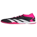 adidas Predator Accuracy.3 in Soccer Firm Ground, Core Black/Ftwr White/Team Shock Pink 2, 9.5 US