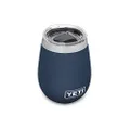 YETI Rambler Stainless Steel Vacuum Insulated Wine Tumbler with MagSlider Lid, 10oz, Navy