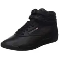 Reebok Women's Freestyle Hi High Top Sneaker, Black, 10 US