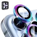 CloudValley Camera Lens Protector for iPhone 13 Pro - iPhone 13 Pro Max, 9H Tempered Glass Film, Aluminum Alloy Lens Protective Cover, Colorful