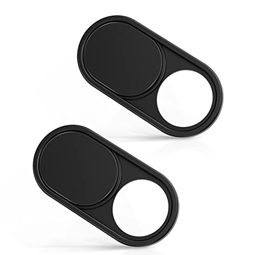 imluckies Laptop Camera Cover Slide, 0.023 inch Ultra-Thin Design, Invisible Design, Camera Cover, Physical Anti-Peeping, for Laptop Computer, MacBook Pro/Air iMac iPad Tablet [2 Pack Black]