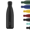 Chilly's Water Bottle | Stainless Steel and Reusable | Leak Proof, Sweat Free | All Black | 260ml
