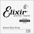 Elixir Strings 80/20 Bronze Acoustic Bass Single String with NANOWEB Coating (.125)