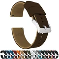 22mm Brown/Khaki - BARTON WATCH BANDS Elite Silicone Watch Bands - Quick Release - Choose Strap Color & Width