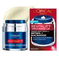 L'Oreal Paris Revitalift Pressed Night Cream with Retinol, Niacinamide, Visibly Reduce Wrinkles, Hydrate for Face, Under Eye, Neck, Chest, Dermatologist tested