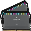 CORSAIR DOMINATOR PLATINUM RGB DDR5 RAM 64GB (2x32GB) 5200MHz CL40 AMD EXPO iCUE Compatible Computer Memory - Gray (CMT64GX5M2B5200Z40K)