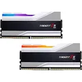 G.SKILL Trident Z5 RGB Series (Intel XMP 3.0) DDR5 RAM 32GB (2x16GB) 7600MT/s CL36-46-46-121 1.40V Desktop Computer Memory UDIMM - Metallic Silver (F5-7600J3646G16GX2-TZ5RS)