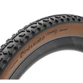 Pirelli Cinturato Gravel M Bike Tire, Mixed Gravel/Compact to Unstable, Tubeless Ready Clincher TLR, Extra Grip, Advanced Puncture/Cut Protect, (1) Tire/Classic Tan 700 x 35