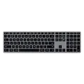 Satechi Slim X3 Bluetooth Backlit Keyboard with Numeric Keypad – Illuminated Keys & Multi-Device Sync – For M2/ M1 MacBook Pro/Air, M2/ M1 iPad Pro/Air, M2 Mac Mini, iMac M1 (Space Grey)