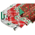 American Greetings Christmas Reversible Wrapping Paper, Stripes, Polka Dots, Plaid, Reindeer, Trucks and Trees (4 Rolls, 120 sq. ft)