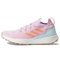 adidas Terrex Two Ultra Primeblue Trail Running Shoes Women's, Bliss Lilac/Beam Orange/Almost Blue, 8 US