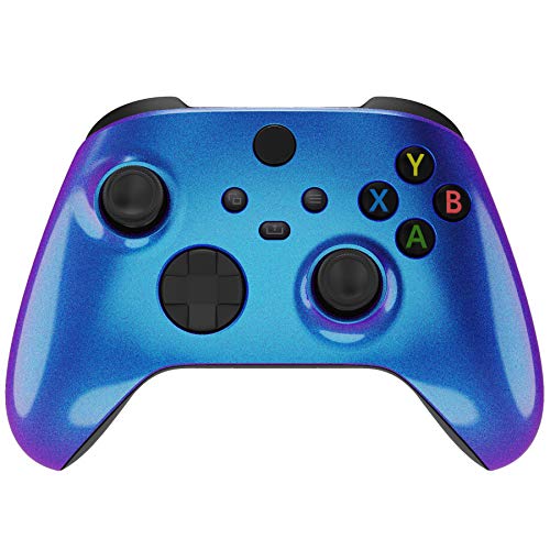 eXtremeRate Replacement Shell for Xbox Series X & S Controller - Personalize Your Control - Chameleon Purple Blue Custom Gaming Case Faceplate for Xbox Core Controller