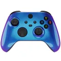 eXtremeRate Chameleon Puple Blue Glossy Replacement Front Housing Shell for Xbox Series X Controller, Custom Cover Faceplate for Xbox Series S Controller - Controller NOT Included