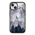 Casetify Impact Case for iPhone 14 - Winter Tale Clear Case - Glossy Black Re