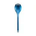Snow Peak’s Titanium Spork, Blue, SCT-004BL, Japanese Titanium, Ultralight, Compact for Camping, Backpacking, Daily Use, Made in Japan, Lifetime Product Guarantee, Anodized Blue, One Size