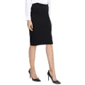 Urban CoCo Women's Elastic Waist Stretch Bodycon Midi Pencil Skirt (S, Black)