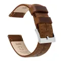 20mm Weathered Brown Barton Quick Release Top Grain Leather Watch Band Strap