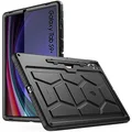 Poetic TurtleSkin Case for Samsung Galaxy Tab S9 Plus (2023 Release) 12.4 inch Case with S Pen Holder, Heavy Duty Shockproof Kids Friendly Protective Silicone Cover, Black