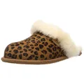 Ug Scuffette II Leopard Women's Fluffy Slippers, Natural, 5 US