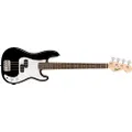 Squier by Fender Mini Precision Short Scale Bass Guitar with 2-Year Warranty, Laurel Fingerboard, Sealed Die-Cast Tuning Machines, and Split Single-Coil Pickup, Maple Neck, Black