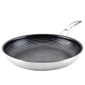 Circulon SteelShield C-Series Tri-Ply Clad Nonstick Stainless Steel Frying Pan/Skillet, 12.5 Inch, Silver