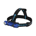 OLIGHT Perun 2 2500 Lumens Rechargeable Headlamp, Multi-Functional Right Angle MCC Waterproof Flashlight with Headband, Perfect for Night Camping, Hiking, Hunting(Blue)