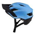 Troy Lee Designs Flowline Mountain Bike Helmet for Max Ventilation Lightweight EPS Racing Downhill DH BMX MTB - Youth (Orbit-Oasis Blue/Black, OSFA)
