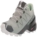 Salomon Women's Speedcross 5 Trail Running Shoes, Wrought Iron/Spray/White, 6 US
