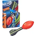 NERF Vortex Aero Howler Foam Ball – Classic Long-Distance Football - Flight-Optimizing Tail - Hand Grip – Indoor and Outdoor Fun (Red)