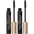 L'Oreal Paris Makeup Voluminous Original Washable Bold Eye Volume Building Mascara, Builds Lashes up to 2X Natural Thickness, Smudge Free, Clump Free, Carbon Black, 2 count