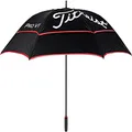 Titleist Tour Double Canopy Golf Umbrella Black/Black/Red, 68