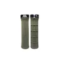 All Mountain Style AMS Berm Grips - Lock-on Tapered Diameter, Comfortable Grips, Green, Universal