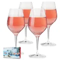 Spiegelau Rosé Wine Glasses, Set of 4, European-Made Lead-Free Crystal, Classic Stemmed, Dishwasher Safe, Professional Quality White Wine Glass Gift Set, 17 oz, clear