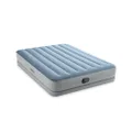 INTEX 64159E Dura-Beam Plus Mid-Rise Air Mattress: Fiber-Tech – Queen Size – Built-in USB Electric Pump – 14in Bed Height – 600lb Weight Capacity