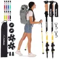 TrailBuddy Trekking Poles - Adjustable Hiking Poles for Snowshoe & Backpacking Gear - Set of 2 Collapsible Walking Sticks, Aluminum with Cork Grip