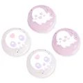 BelugaDesign Ghost Switch Thumb Grips | Pastel Soft Jelly White Pack of 4 | Cute Gothic Halloween Spooky | Compatible with Nintendo Switch Standard Lite OLED (White Purple)