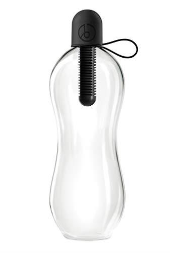 Bobble Classic, water bottle, filtered water, reusable water bottle, BPA-Free plastic bottle, soft touch carry cap, replaceable carbon filter, sustainable water bottle, hydration, 34 oz./1 L, Black