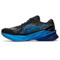 ASICS Men's NOVABLAST 3 Running Shoes, Black/Island Blue, 12 US