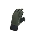 SEALSKINZ Unisex Waterproof All Weather Sporting Glove, Olive Green/Black, Small