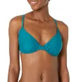 Body Glove Women's Standard Smoothies Solo Solid Underwire D, DD, E, F Cup Bikini Top Swimsuit, Kingfisher