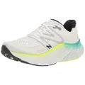 New Balance Men's Fresh Foam X More V4 Running Shoe, White/Electric Teal, 8