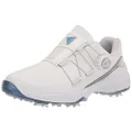 adidas Women's ZG23 Boa Golf Shoe, Ftwr White/Blue Fusion Met./Silver Met., 8