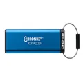 Kingston Ironkey Keypad 200 32GB Encrypted USB | Alphanumeric Keypad | Multi-Pin Access | XTS-AES 256-bit | FIPS 140-3 Level 3 Certified | Brute Force & BadUSB Protection | IKKP200/32GB,Blue