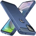 Osophter for Moto One 5G Ace Case Shock-Absorption Flexible TPU Rubber Protective Cell Phone Cover for Motorola Moto One 5G UW Ace(Navy Blue)