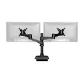 Vari Dual-Monitor Arm 180 Degree - Perfect for Tight Spaces and Cubicles - 180 Degree Range of Movement - Free Up Desk Space - VESA Compatible - Mount up to 27" Monitors w/Easy Assembly