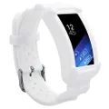 Wonlex Band for Samsung Gear Fit2 / Fit2 Pro, Silicone Replacement Watch Bands Strap Compatible with Galaxy Gear Fit2 SM-R360 & Fit 2 Pro for Women & Men (White)
